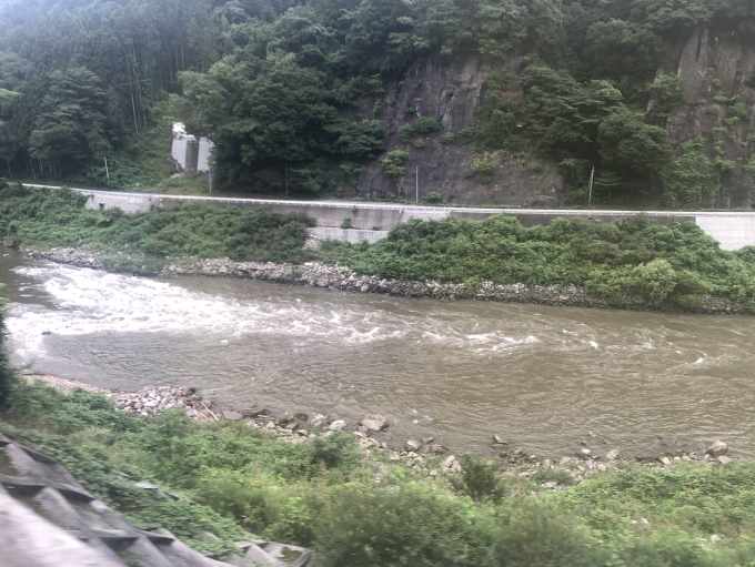 鉄道乗車記録の写真:車窓・風景(19)        「阿武隈川沿いを列車は走る」