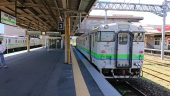 東室蘭駅から豊浦駅の乗車記録(乗りつぶし)写真