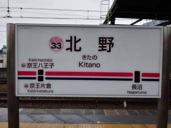 北野駅から高尾山口駅の乗車記録(乗りつぶし)写真