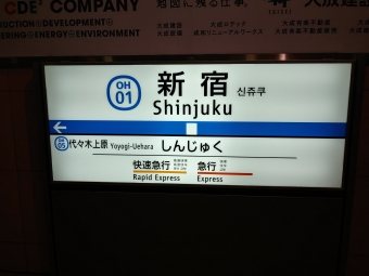 新宿駅から片瀬江ノ島駅の乗車記録(乗りつぶし)写真