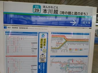 本川越駅 写真:駅名看板