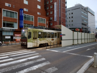 函館駅前停留場から谷地頭停留場の乗車記録(乗りつぶし)写真