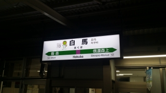 白馬駅から直江津駅の乗車記録(乗りつぶし)写真