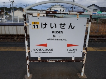 桂川駅から博多駅の乗車記録(乗りつぶし)写真