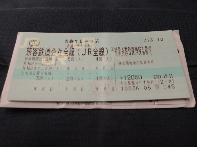 鉄道乗車記録の写真:きっぷ(1)          「東京午後出発　杜の都を目指して」