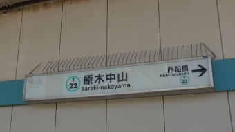 妙典駅から原木中山駅の乗車記録(乗りつぶし)写真