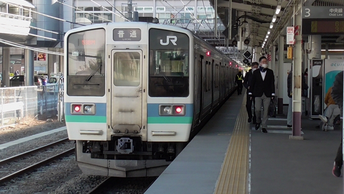 鉄道乗車記録の写真:乗車した列車(外観)(1)        「2022冬シーズン
18きっぷ遠征　松本編」