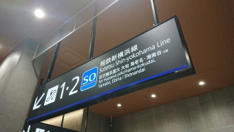 新横浜駅から羽沢横浜国大駅の乗車記録(乗りつぶし)写真