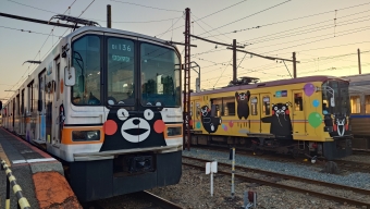 北熊本駅から上熊本駅の乗車記録(乗りつぶし)写真