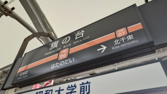旗の台駅から大岡山駅の乗車記録(乗りつぶし)写真