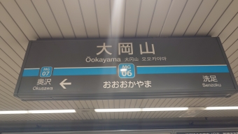 大岡山駅から日吉駅の乗車記録(乗りつぶし)写真