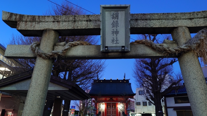 鉄道乗車記録の写真:旅の思い出(4)        「江北駅前の胡禄神社に初詣」