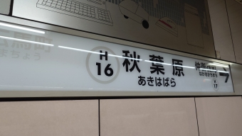 秋葉原駅から入谷駅の乗車記録(乗りつぶし)写真