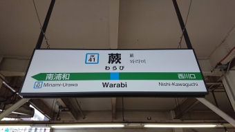 田端駅から蕨駅の乗車記録(乗りつぶし)写真