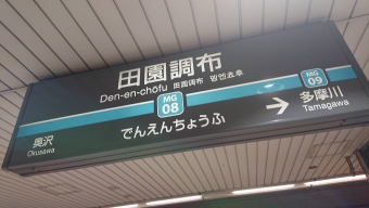 田園調布駅から新丸子駅の乗車記録(乗りつぶし)写真