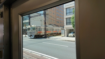 大街道停留場から松山駅前停留場の乗車記録(乗りつぶし)写真