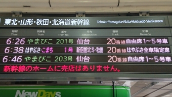 上野駅から新函館北斗駅の乗車記録(乗りつぶし)写真