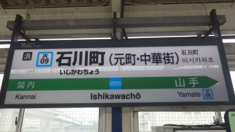 秋葉原駅から石川町駅の乗車記録(乗りつぶし)写真