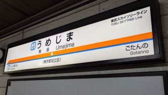 梅島駅から西新井駅の乗車記録(乗りつぶし)写真