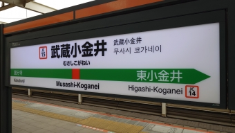 武蔵小金井駅 写真:駅名看板