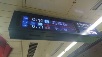 仲御徒町駅から西新井駅の乗車記録(乗りつぶし)写真
