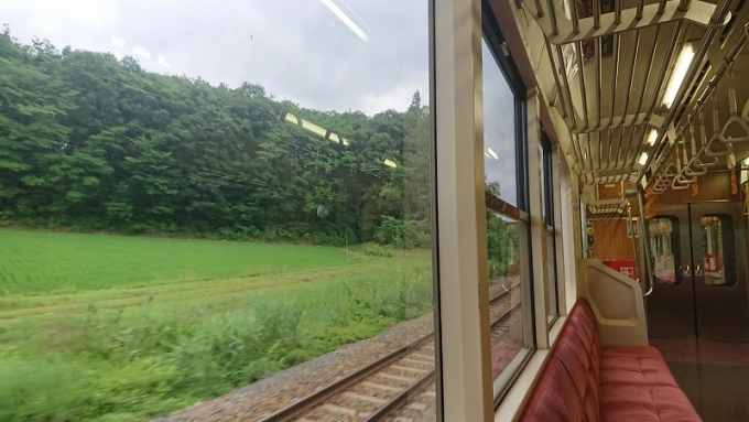 鉄道乗車記録の写真:車窓・風景(2)        「陸羽西線が名残惜しそうについてくるのがエモエモ」