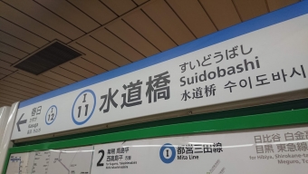 水道橋駅から西高島平駅の乗車記録(乗りつぶし)写真