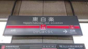 東白楽駅から日吉駅の乗車記録(乗りつぶし)写真