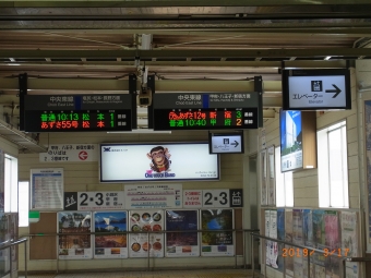 茅野駅から新宿駅の乗車記録(乗りつぶし)写真