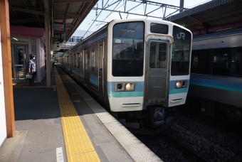 塩尻駅から松本駅の乗車記録(乗りつぶし)写真