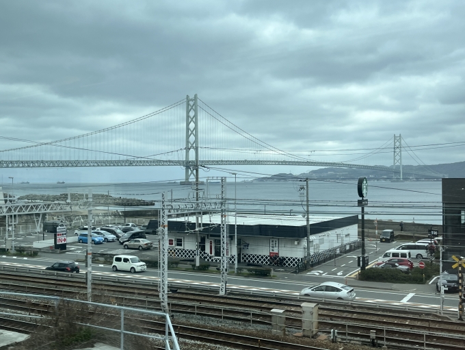 鉄道乗車記録の写真:車窓・風景(9)        「明石海峡大橋」