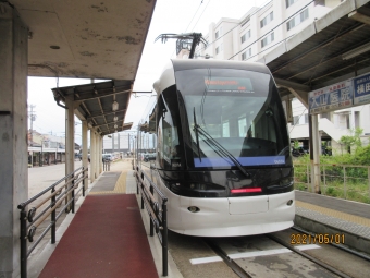 南富山駅前停留場から桜橋停留場の乗車記録(乗りつぶし)写真
