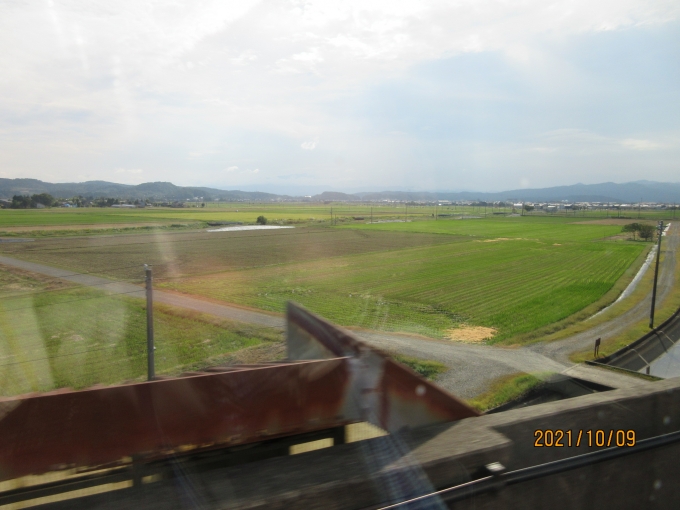 鉄道乗車記録の写真:車窓・風景(12)        「2階席からの越後平野の田園風景」