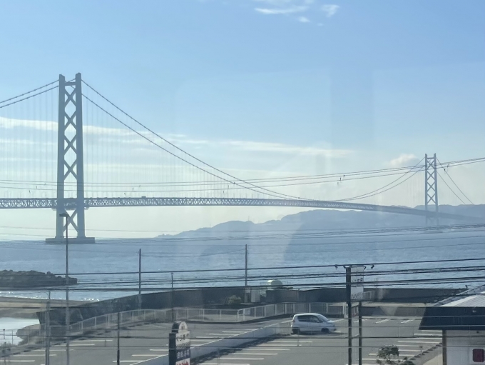 鉄道乗車記録の写真:車窓・風景(1)          「明石海峡大橋」