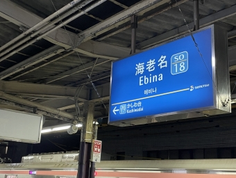 海老名駅から小川町駅の乗車記録(乗りつぶし)写真