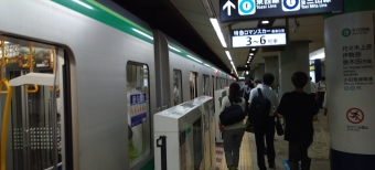 西日暮里駅から大手町駅の乗車記録(乗りつぶし)写真