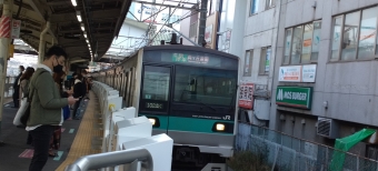 綾瀬駅から北千住駅の乗車記録(乗りつぶし)写真