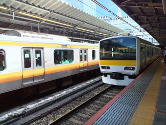 新宿駅から秋葉原駅の乗車記録(乗りつぶし)写真