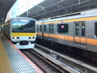 新宿駅から御茶ノ水駅の乗車記録(乗りつぶし)写真
