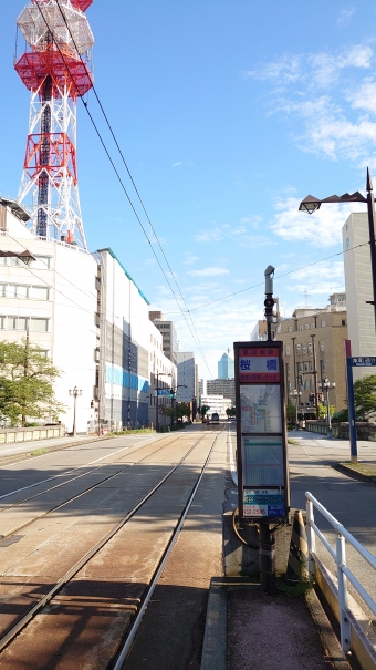 桜橋停留場から南富山駅前停留場の乗車記録(乗りつぶし)写真