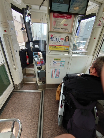 花畑町停留場から熊本駅前停留場の乗車記録(乗りつぶし)写真