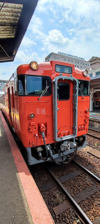 益田駅から津和野駅の乗車記録(乗りつぶし)写真