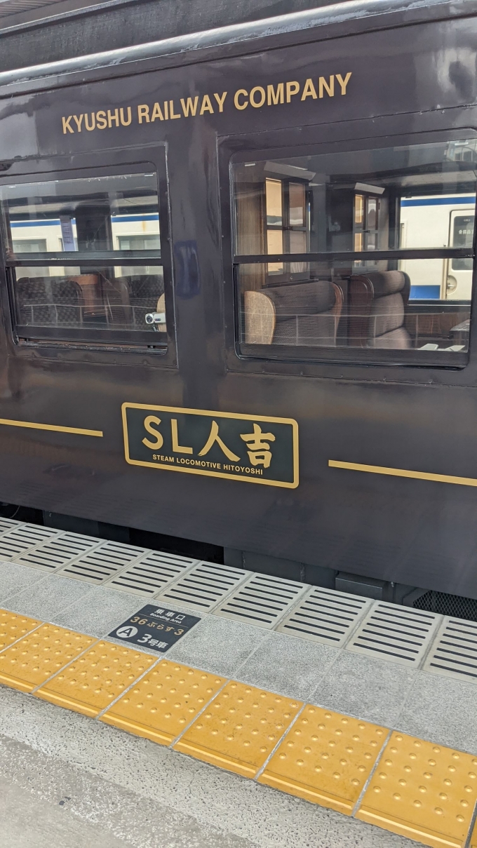 鉄道乗車記録の写真:列車・車両の様子(未乗車)(1)        「新幹線下車後に在来線ホームに行ったらたまたま停車していた団体臨時客車。珍しかったので思わず撮ってしまった。」