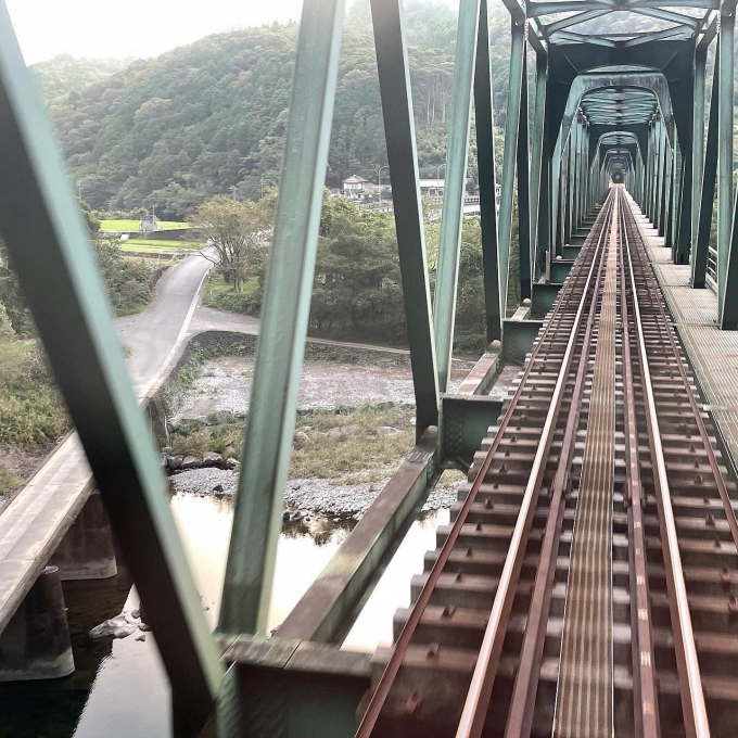 鉄道乗車記録の写真:車窓・風景(3)        「第4四万十川橋りょうからの沈下橋」
