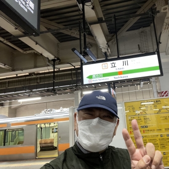 拝島駅から立川駅の乗車記録(乗りつぶし)写真