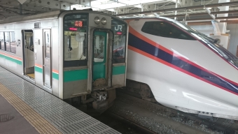 新庄駅から天童駅の乗車記録(乗りつぶし)写真