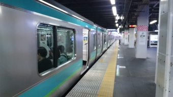 品川駅から東京駅の乗車記録(乗りつぶし)写真
