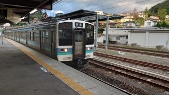 木曽福島駅から南木曽駅の乗車記録(乗りつぶし)写真