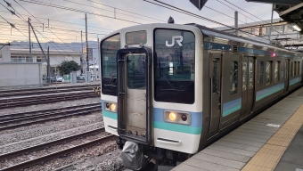 松本駅からみどり湖駅の乗車記録(乗りつぶし)写真