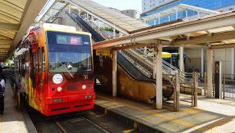 駅前停留場から赤岩口停留場の乗車記録(乗りつぶし)写真